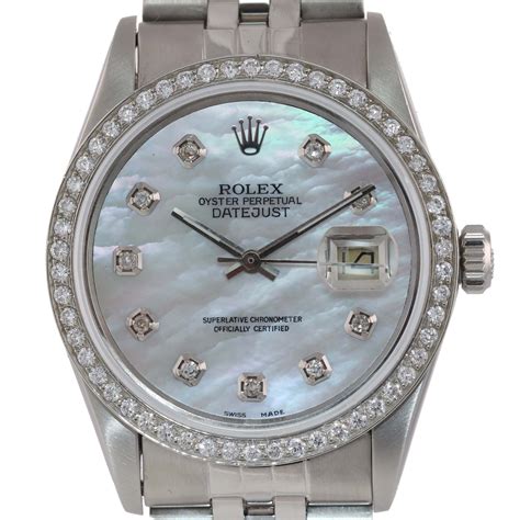 rolex bezel 37mm 30|Rolex 36mm Datejust with diamonds.